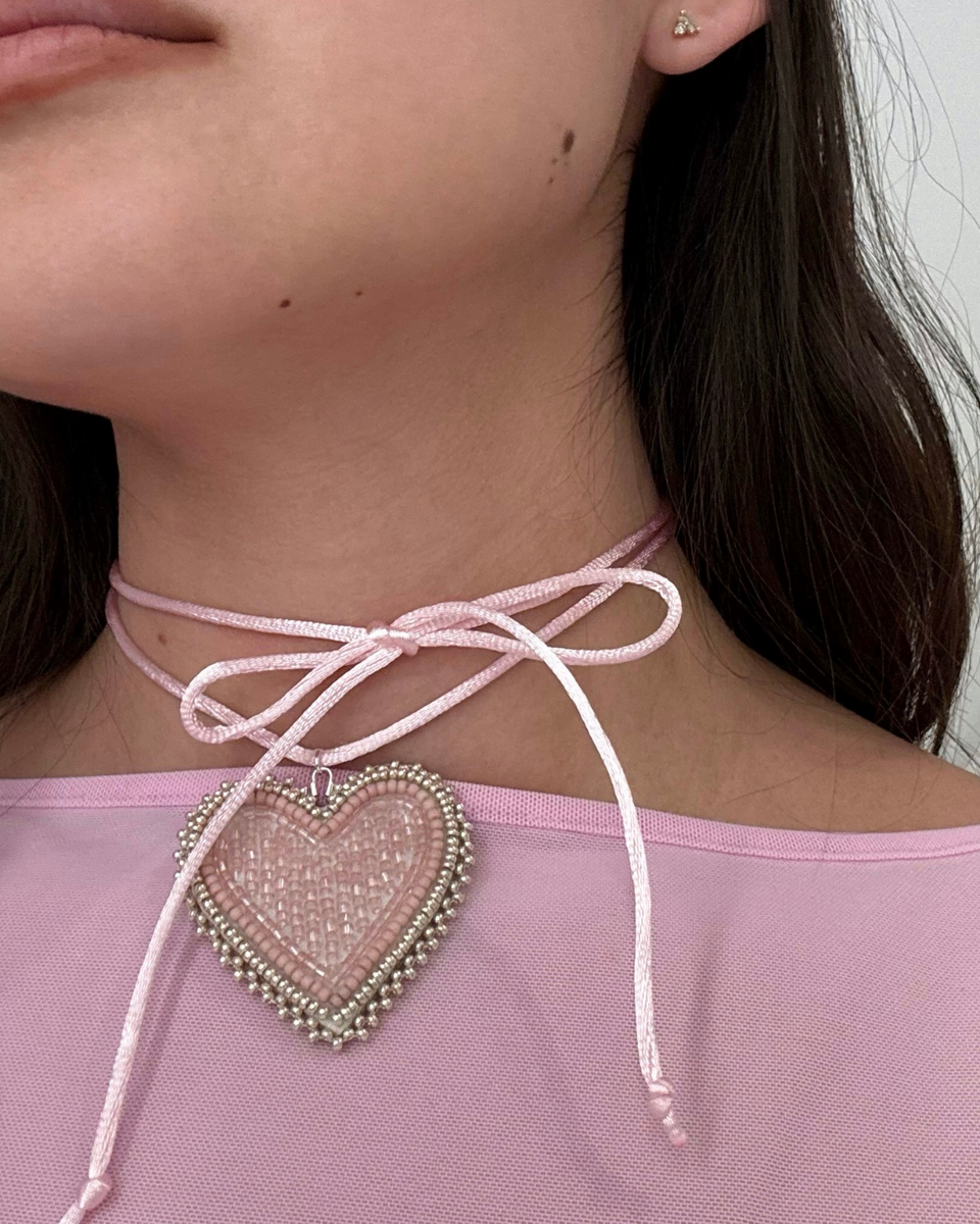 Beaded Ode Tie Necklace – Assinewe Jewelry