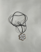 Load image into Gallery viewer, BEADED FLOWER TIE NECKLACE
